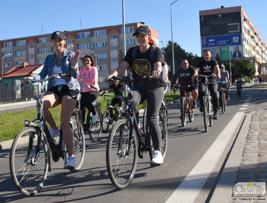 rowerzyści uczestniczący w Choszczeńskim Dniu bez Samochodu 2019