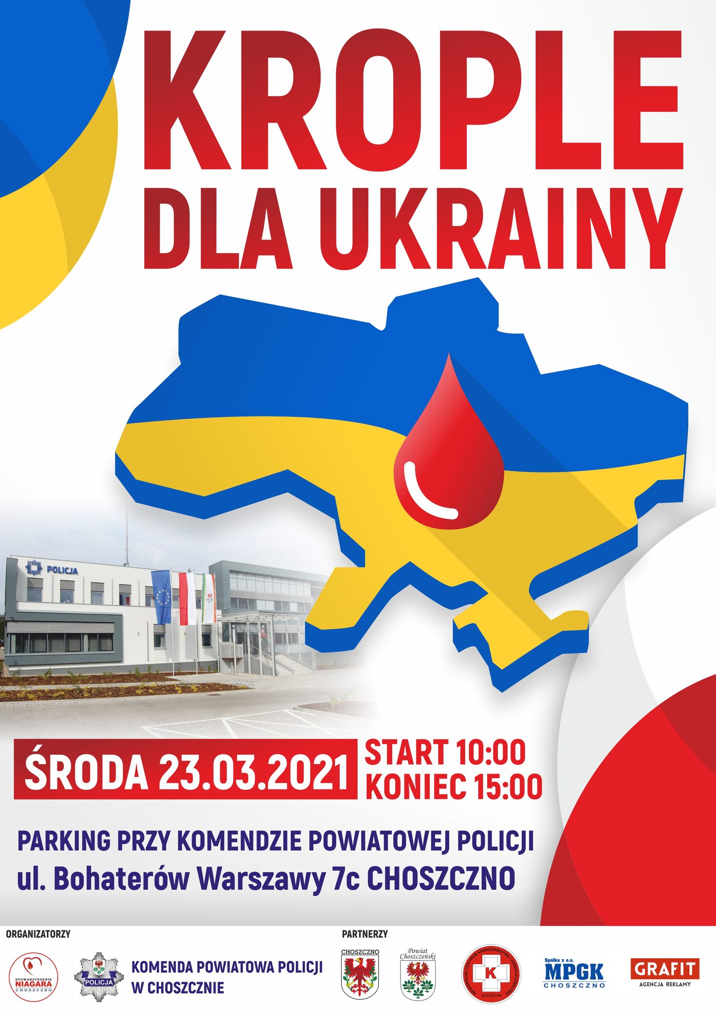 Akcja poboru krwi organizowana przez Stowarzyszenie Honorowych Dawców Krwi Niagara w Choszcznie - "Krople dla Ukrainy"