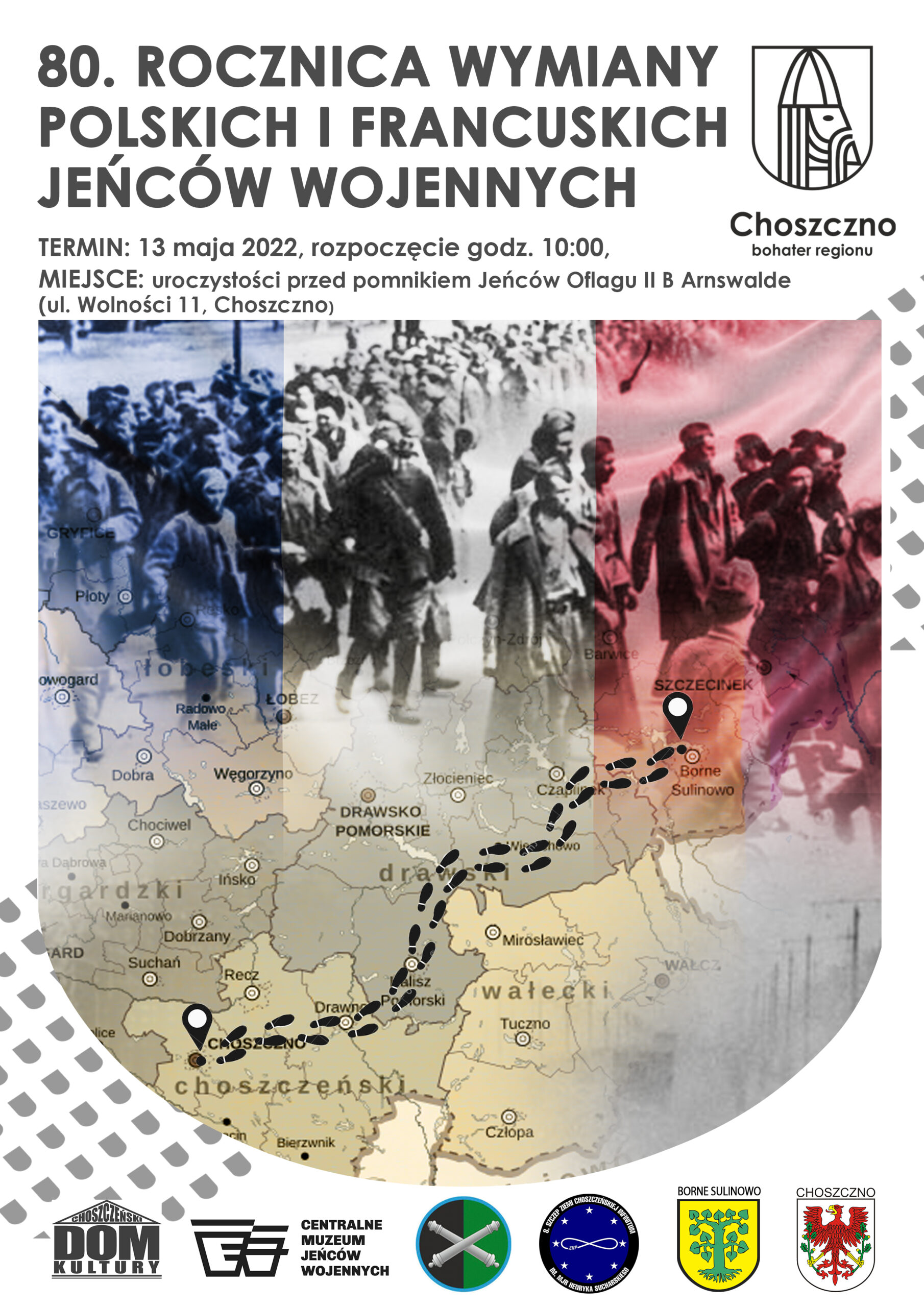 plakat 80 rocznica wymiany polskich i francuskich jeńców wojennych